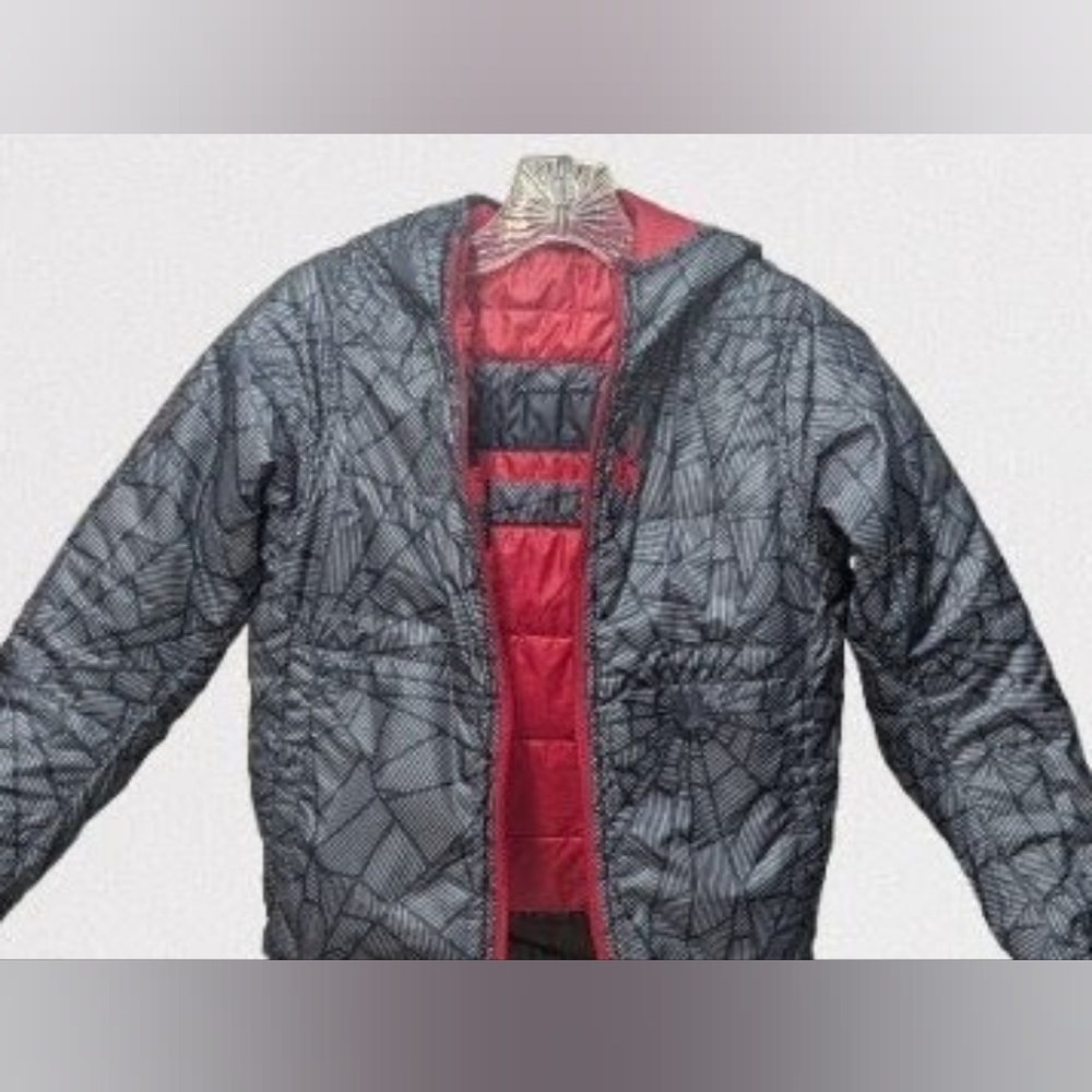 Spyder Red Black BoysKids Puffer Jacket Size Small